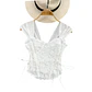 Crop Top De Moda Con Encaje Y Mangas Cortas - thumbnail 3