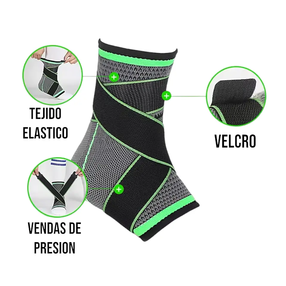 Tobillera Venda Elastica Ortopedica Compresión Dolor Tobillo 2