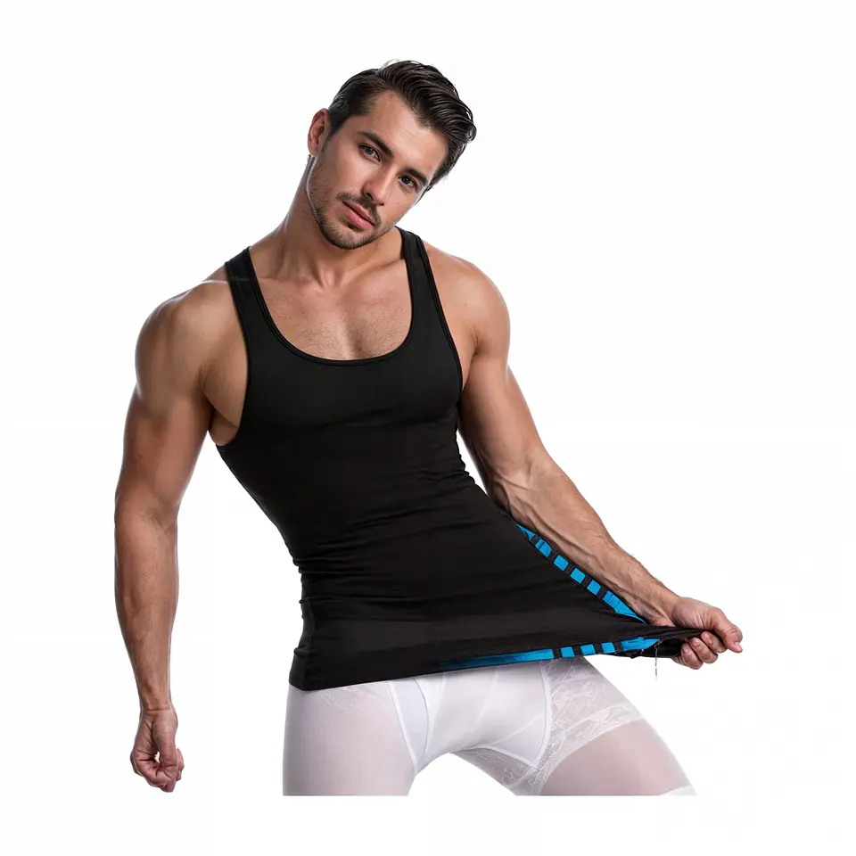 Camiseta Polera Faja Reductora Compresora Modeladora Hombre 2
