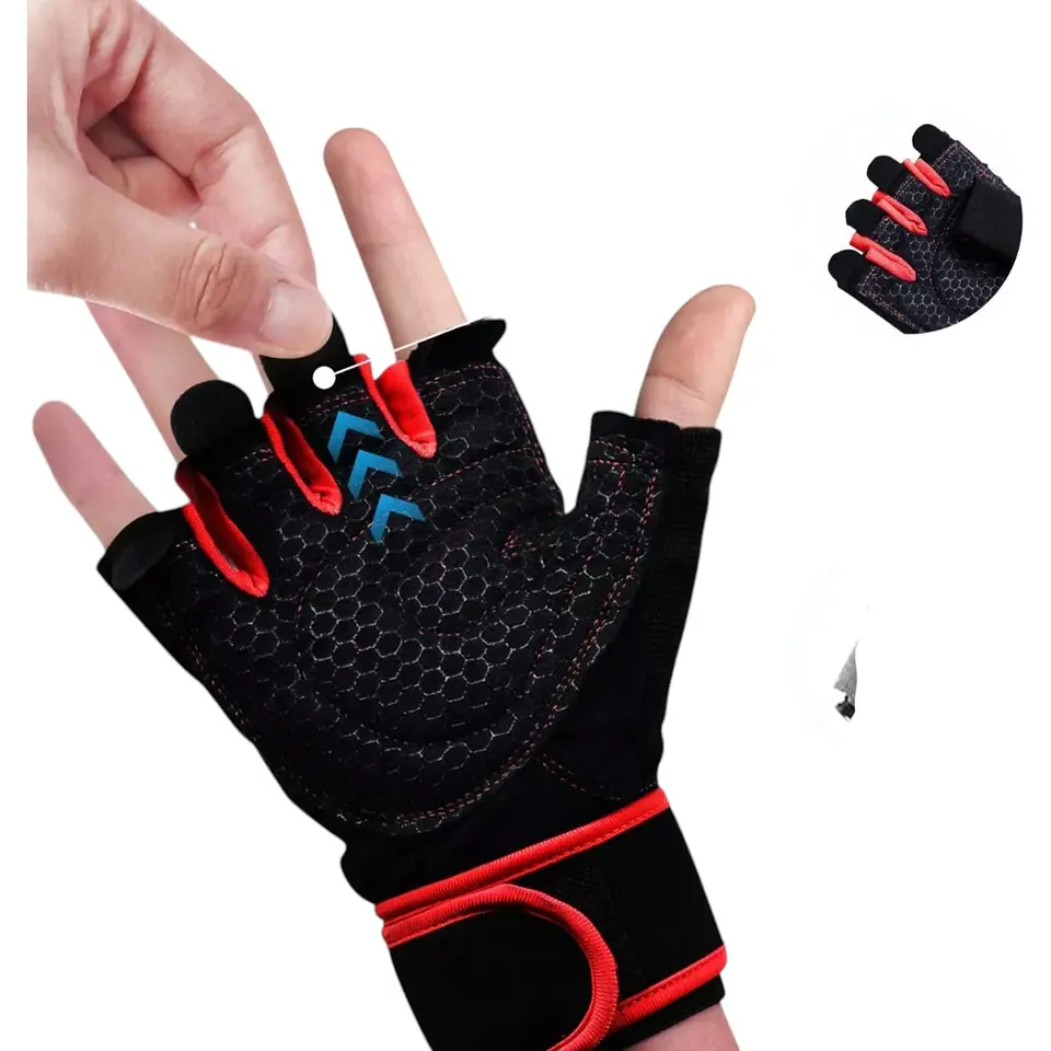 Guantes de Gimnasio Ejercicio Pesas Treking  Multifuncional 8