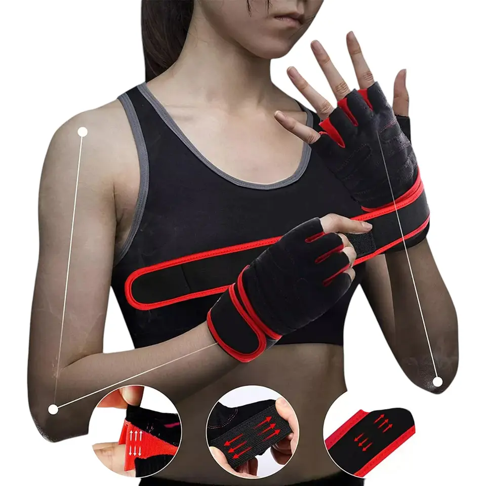 Guantes de Gimnasio Ejercicio Pesas Treking  Multifuncional 14