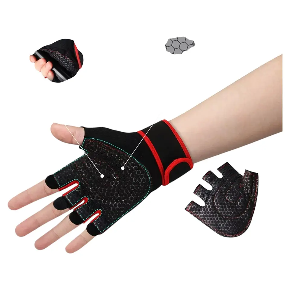 Guantes de Gimnasio Ejercicio Pesas Treking  Multifuncional 16