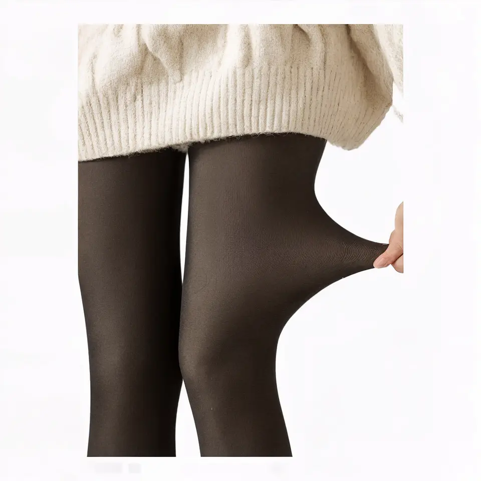 Panty Calza Con Chiporro Traslucida Efecto Piel  2