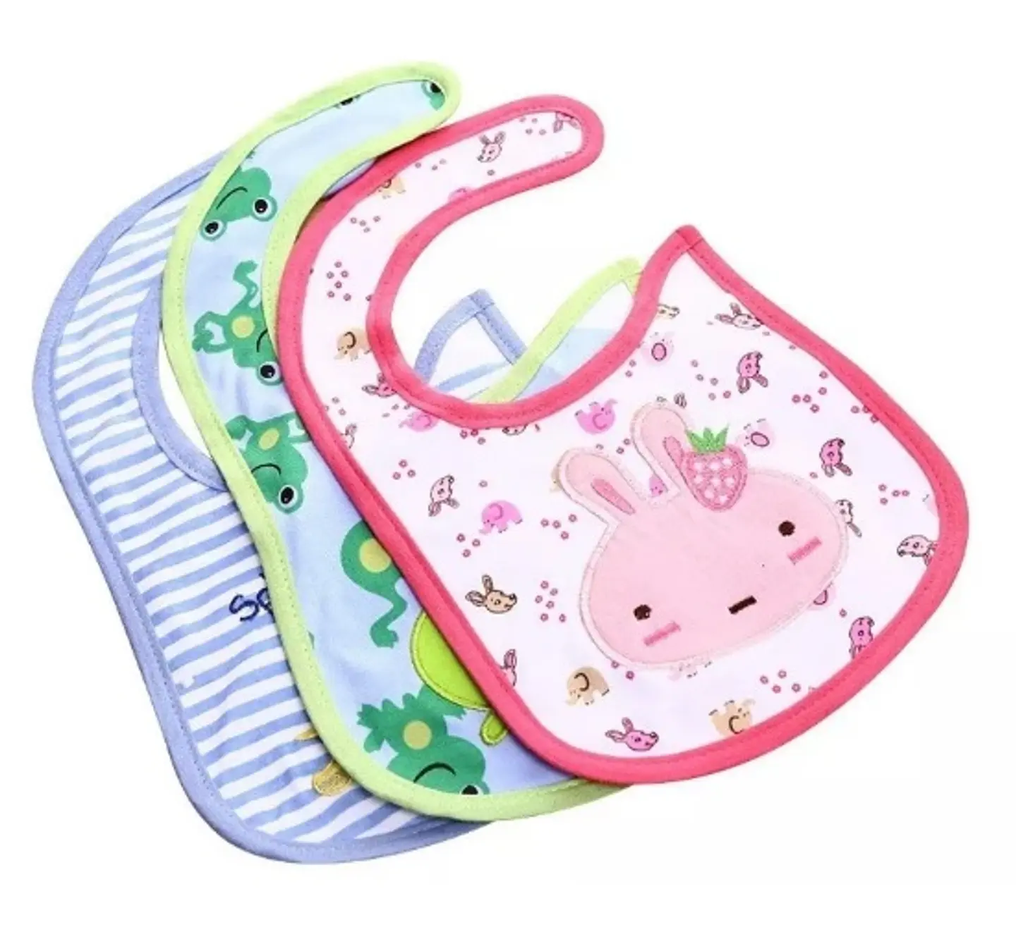 Pack 4 Hermosos Baberos Para Bebé 100% Impermeables 1