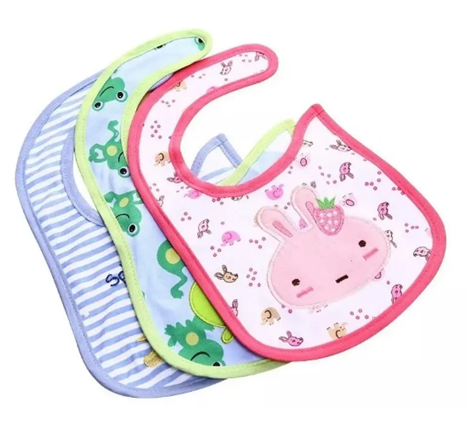 Pack 4 Hermosos Baberos Para Bebé 100% Impermeables 1