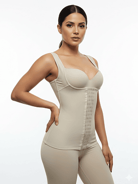 Chaleco Reductor De Alta Compresión Con 4 Broches De Ajuste