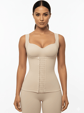 Chaleco Reductor De Alta Compresión Con 4 Broches De Ajuste