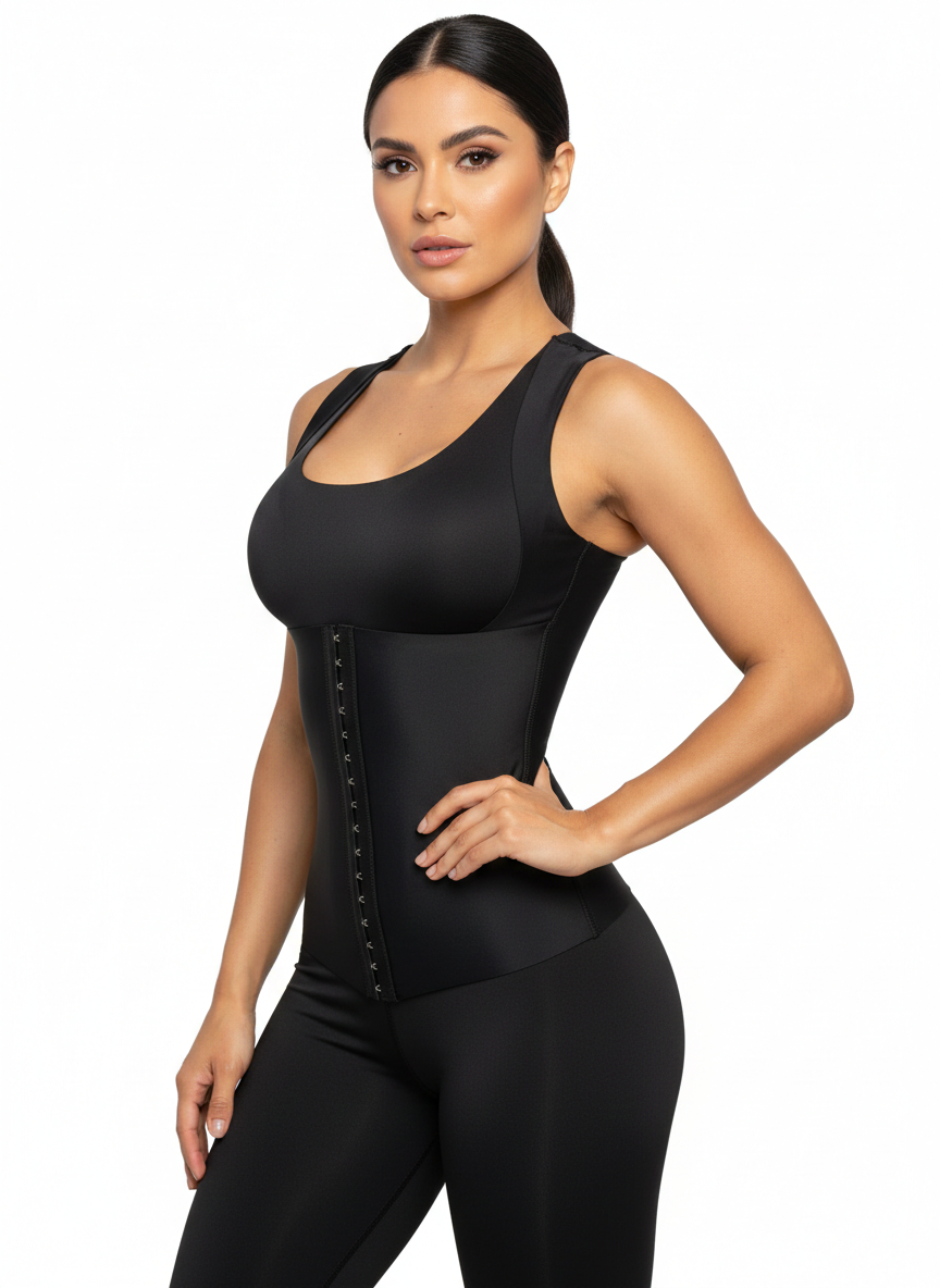 Faja Chaleco Reductor Sobre Busto De Compresión Alta