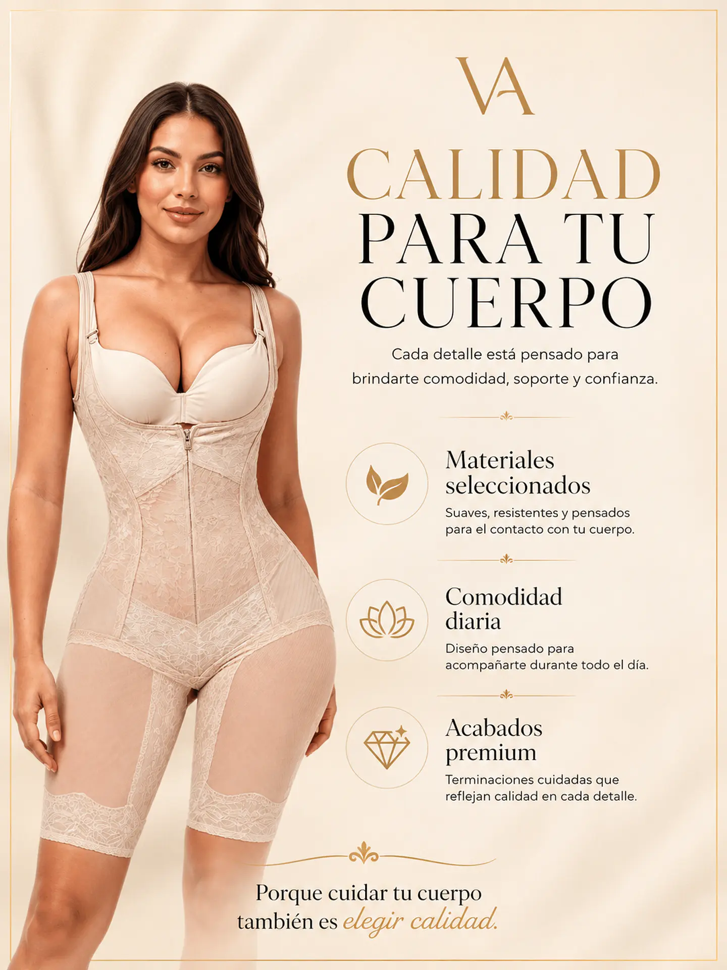 Faja Modeladora Y Reductor Levanta Glúteos Con Encaje 11