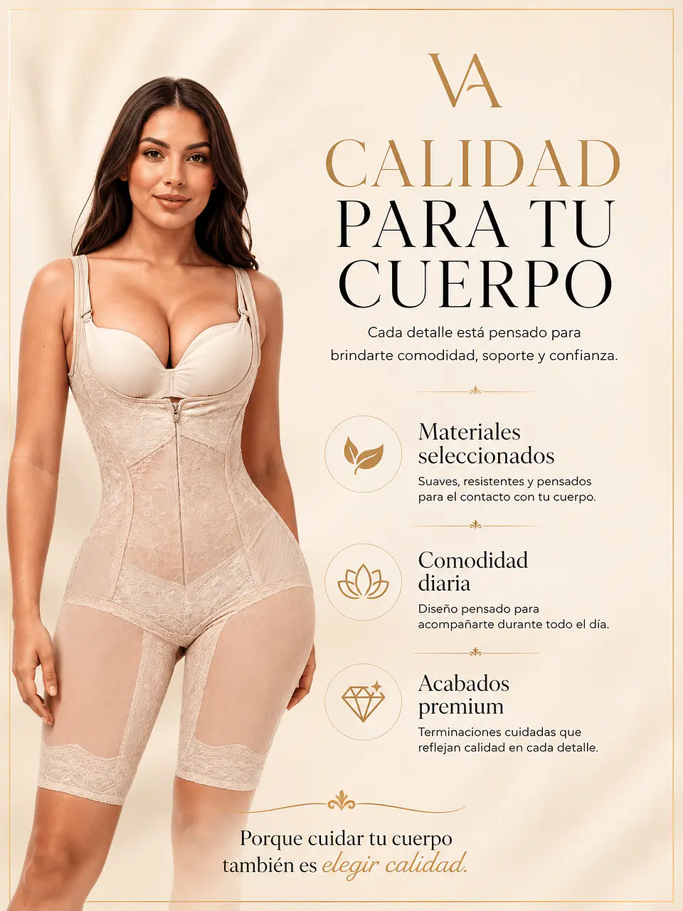 Faja Modeladora Y Reductor Levanta Glúteos Con Encaje 11