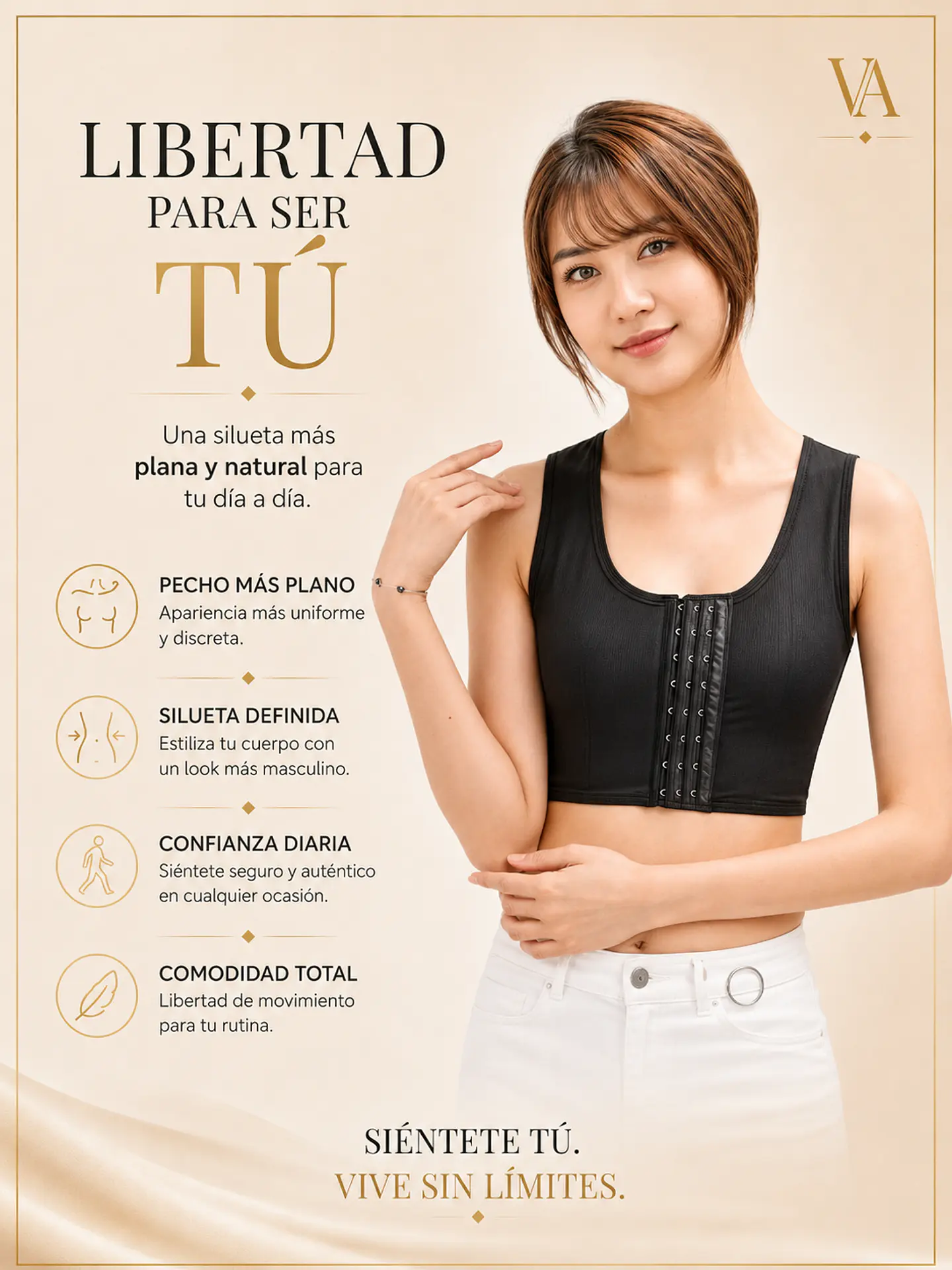 Binder Trans Faja Chaleco de Compresión de Pechos 4