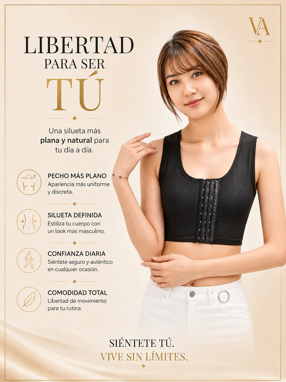 Binder Trans Faja Chaleco de Compresión de Pechos 4