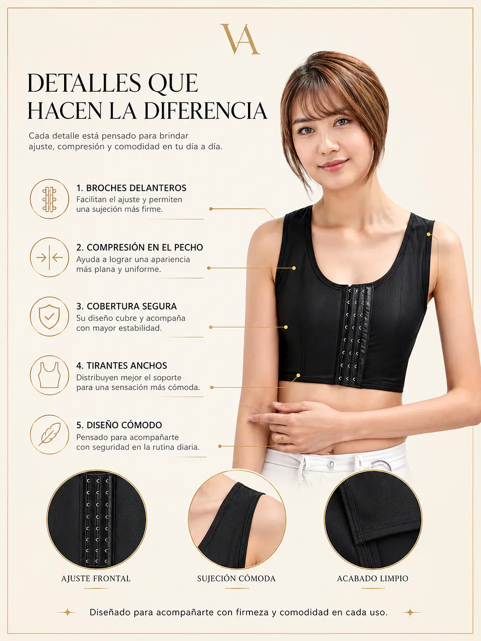 Binder Trans Faja Chaleco de Compresión de Pechos 5