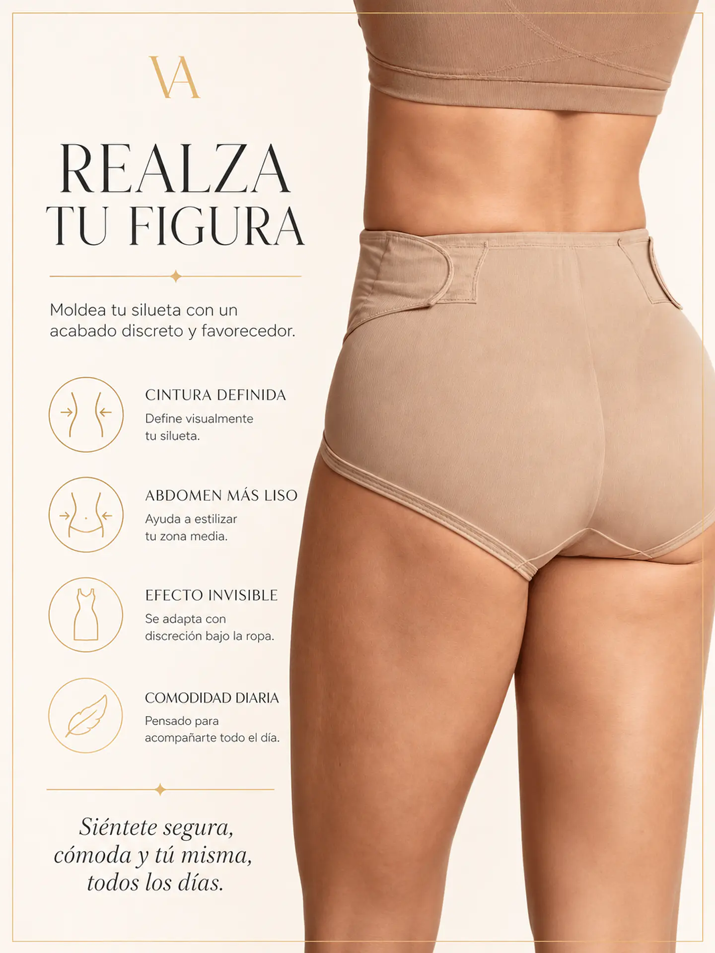 Calzon Reductor Tiro Alto Invisible, Con Ajuste De Velcro 7