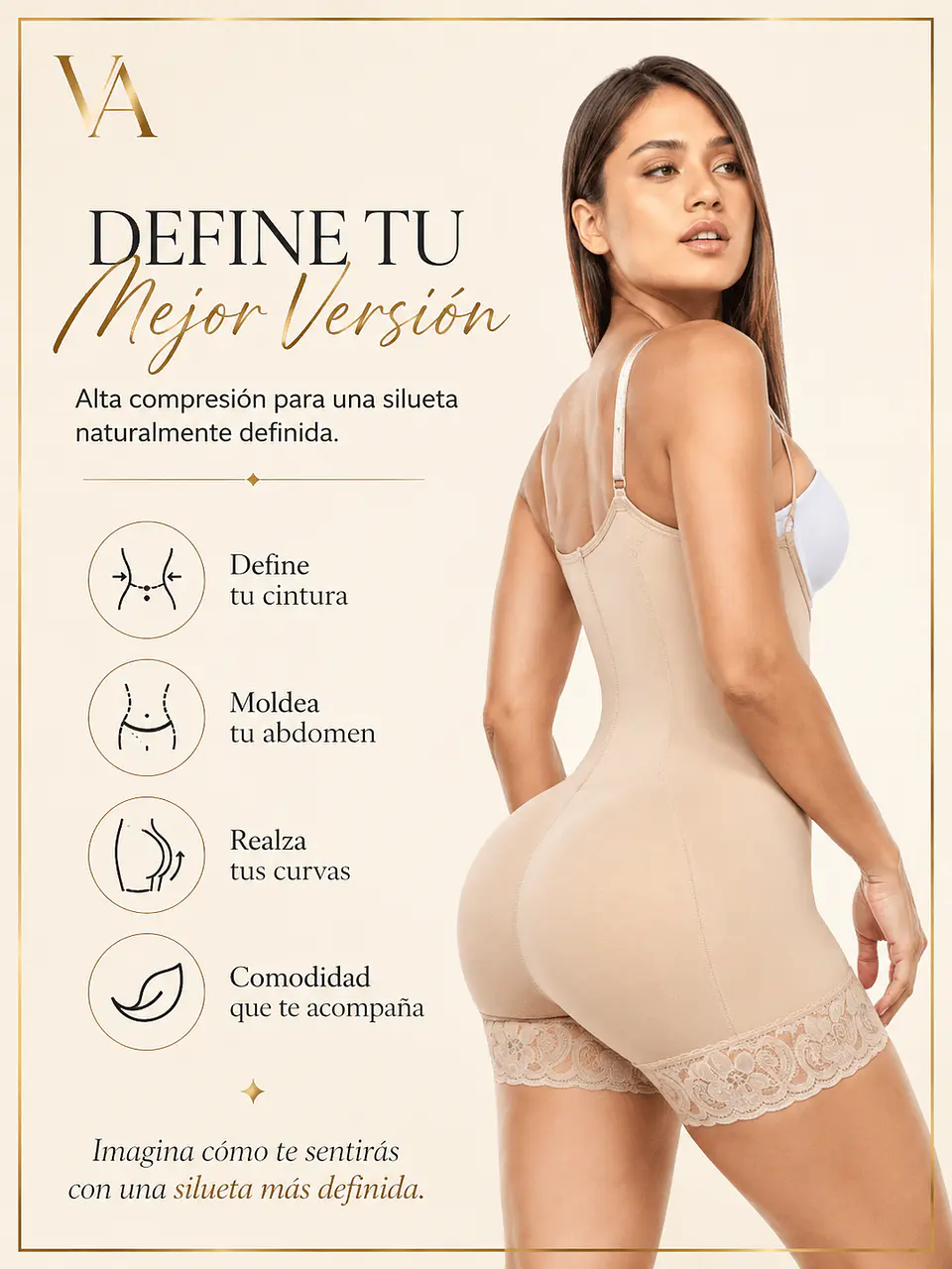 Faja Short Levanta Cola Alta Compresión Estilo Colombiana 8