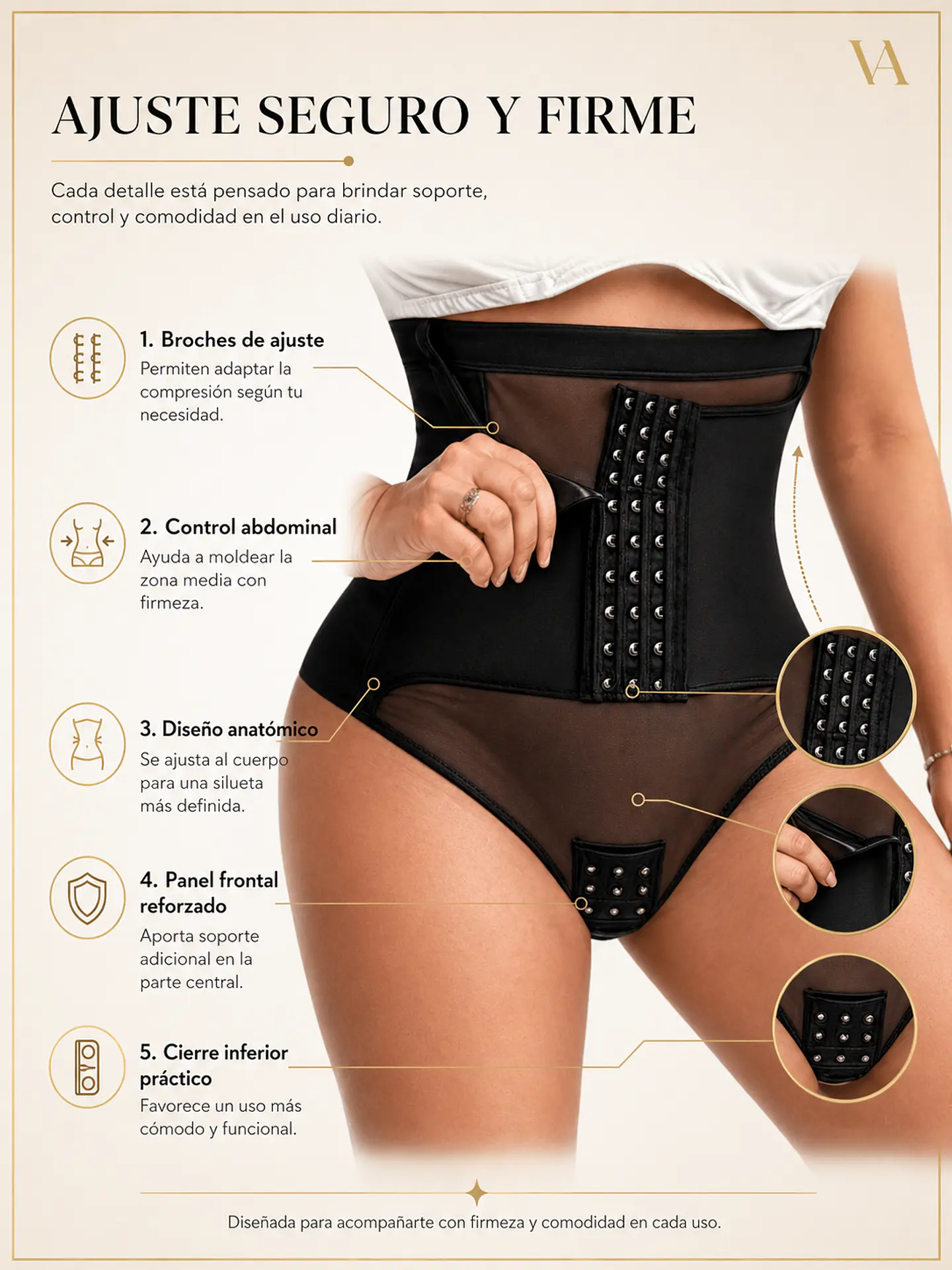Calzon Faja Comprime y Modela Abdomen y Cintura 10