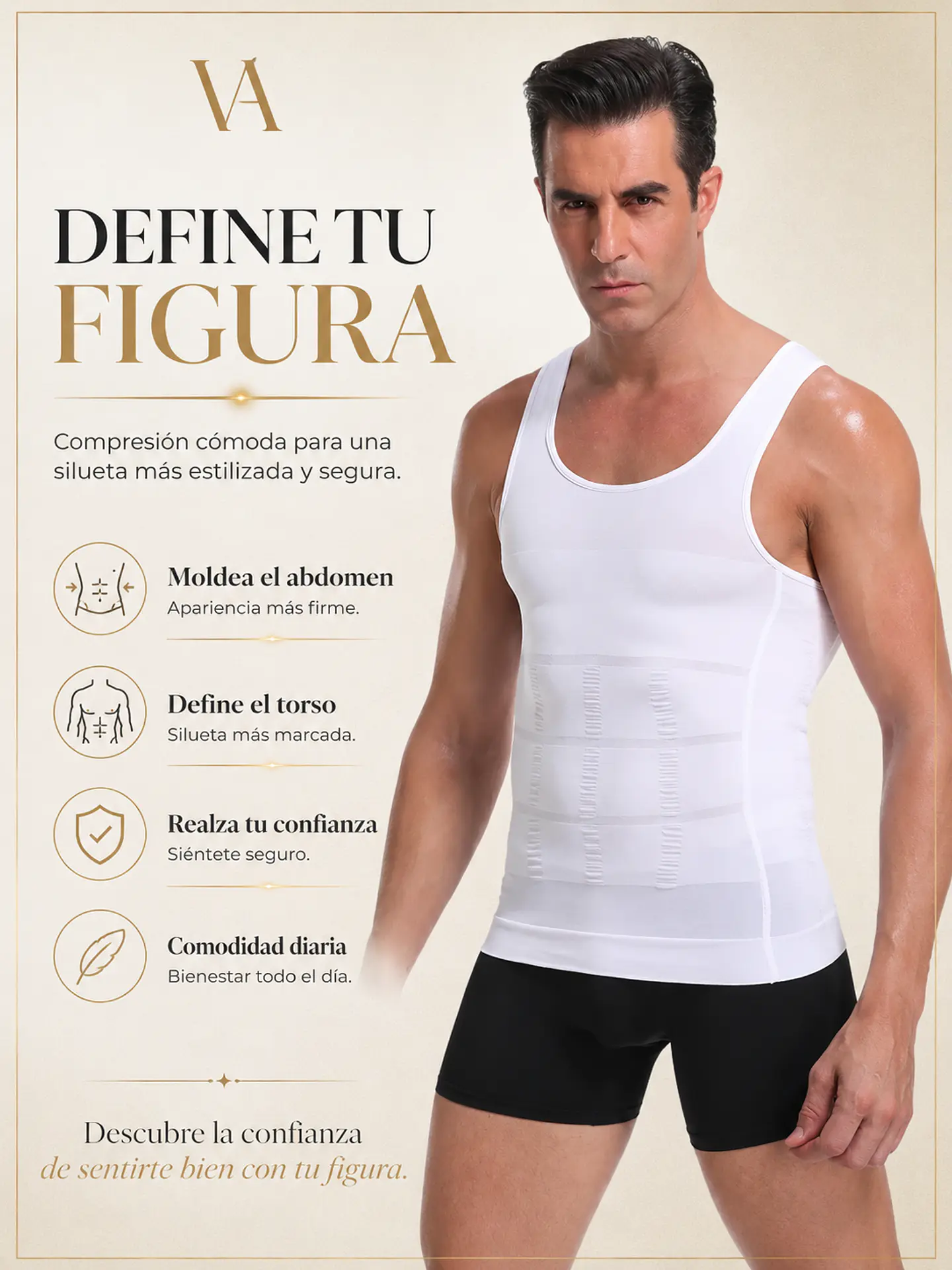 Camiseta Polera Faja Reductora Compresora Modeladora Hombre 8