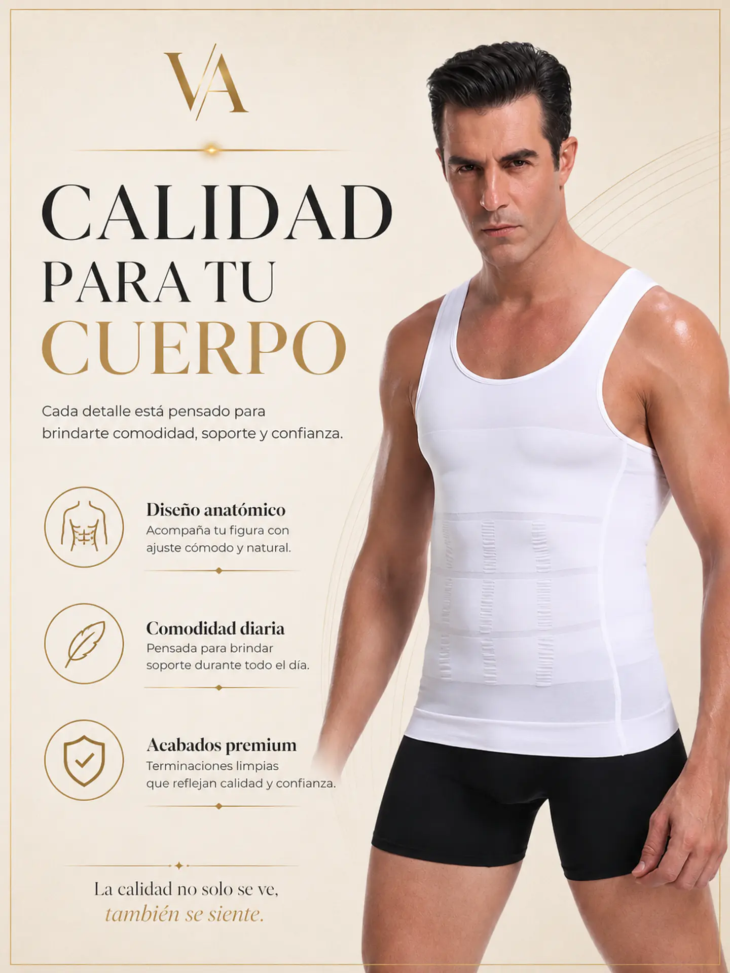 Camiseta Polera Faja Reductora Compresora Modeladora Hombre 10