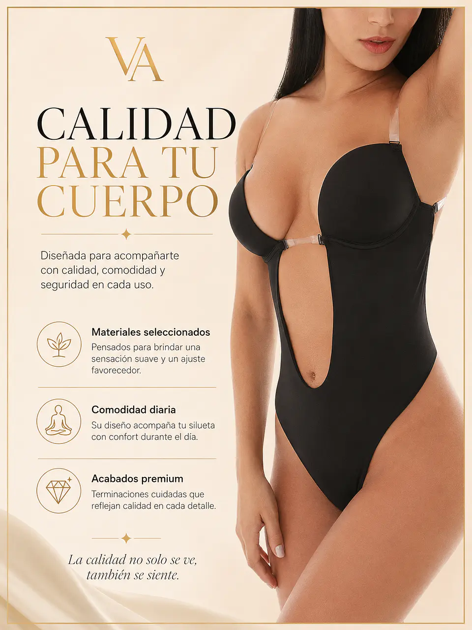 Body Modelador Espalda Escotada Con Push U 14