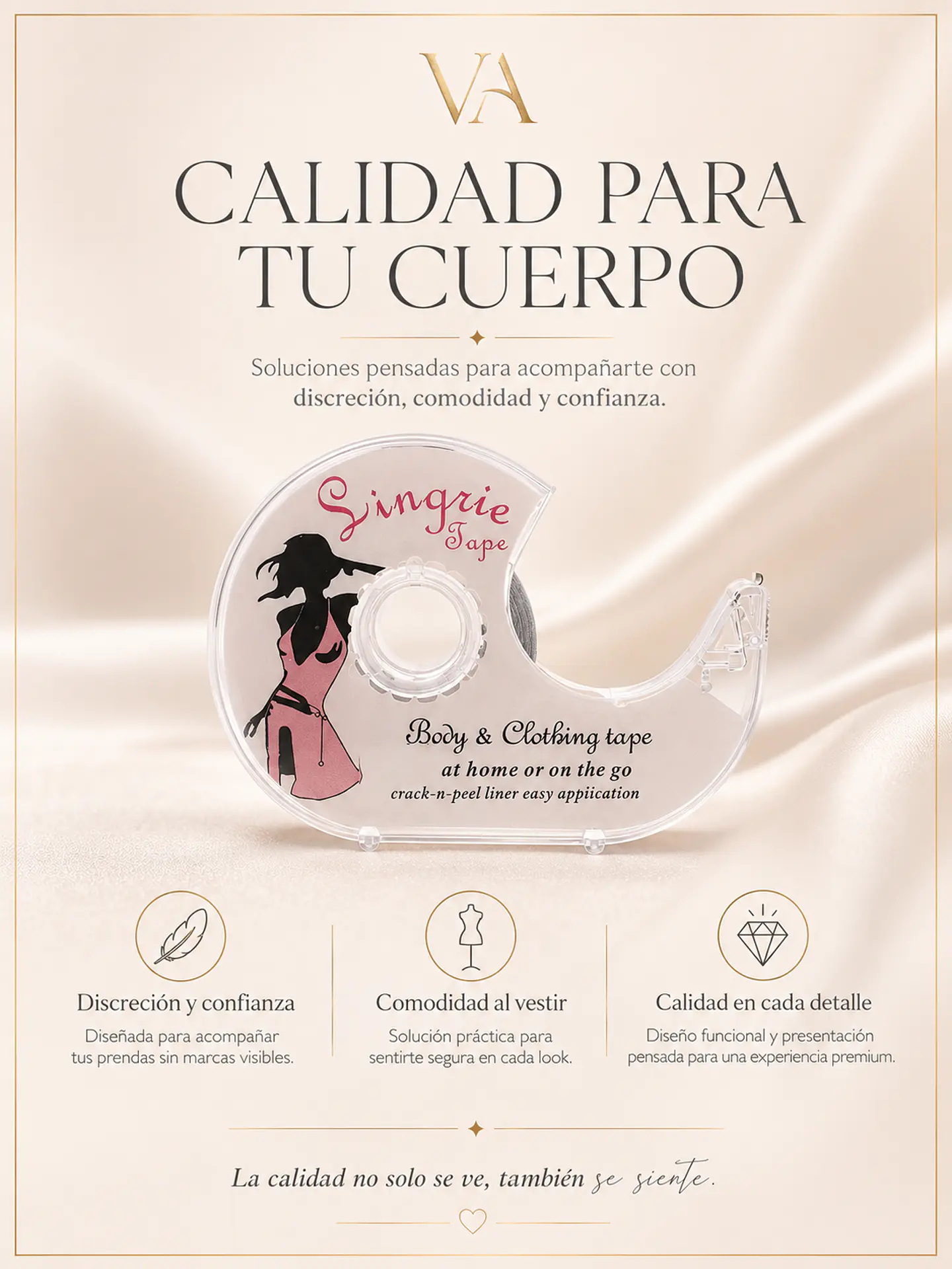 Cinta Doble Faz Contacto Para Vestuario Y Escote 5