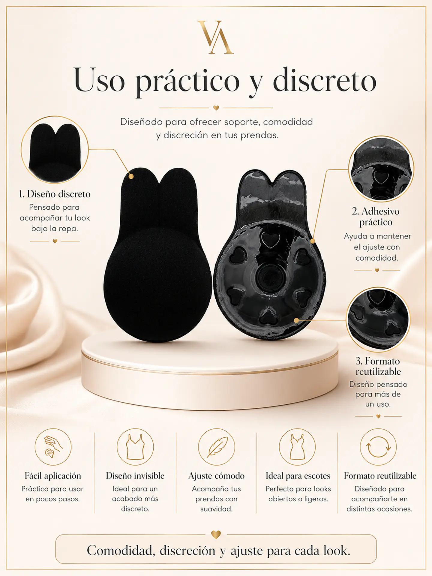 Parche Levanta Busto De Silicona Reutilizable  7