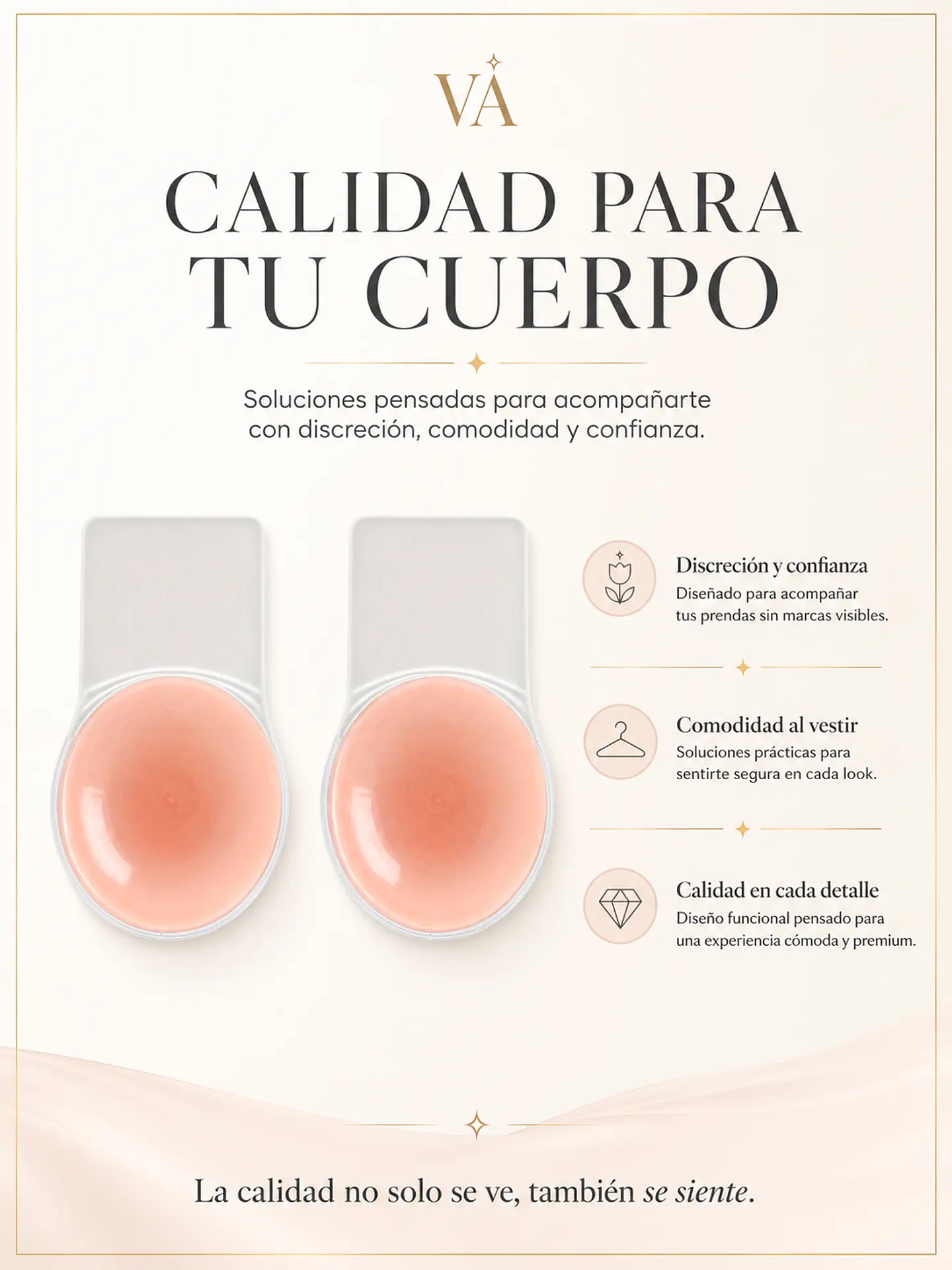 Adhesivo Levanta Busto Silicon, Conejo Cubre Pezón Invisible 7