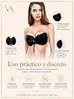 Brasier Adherible Invisible Copas Push Up Strapless - Miniatura 5