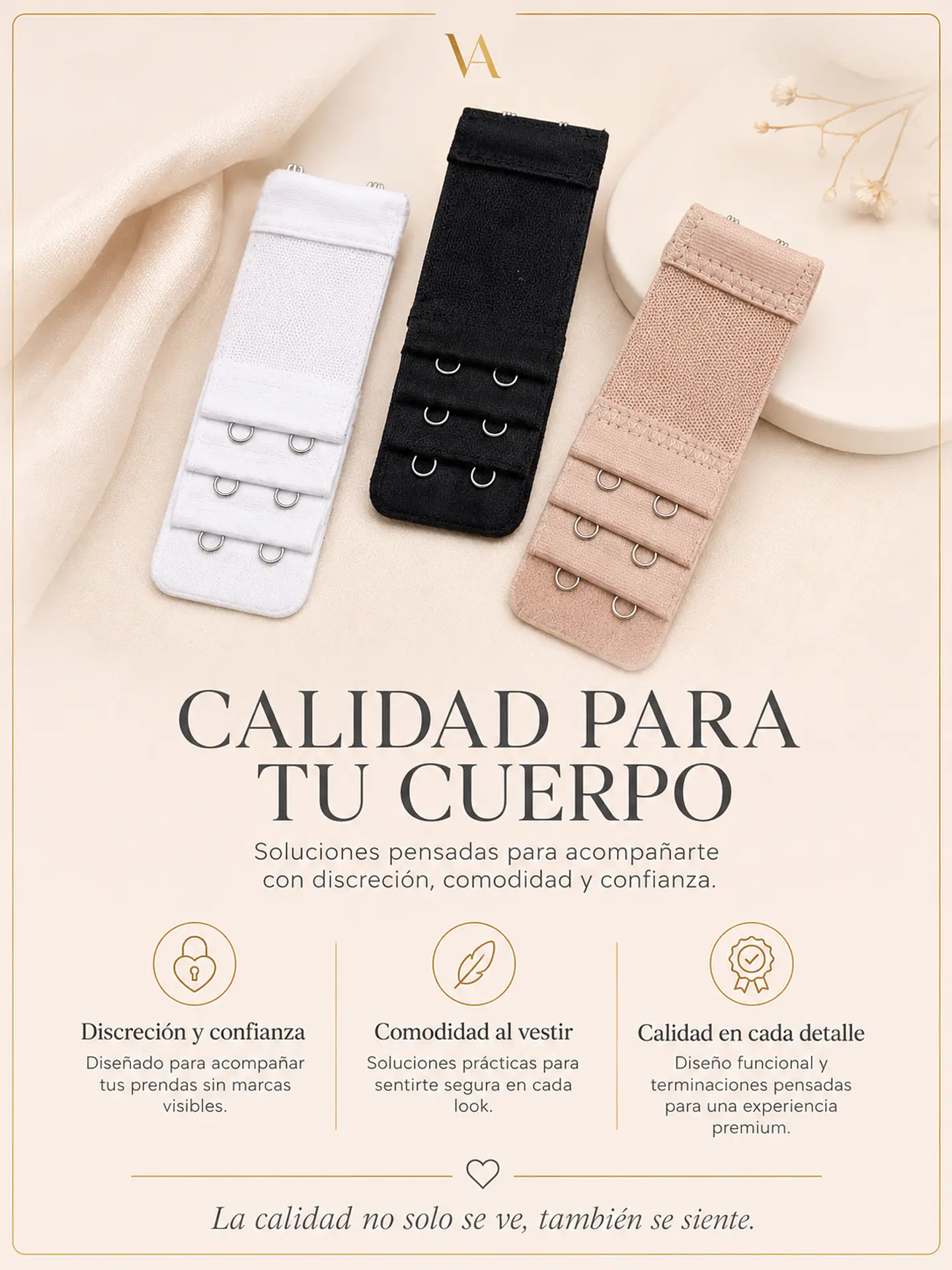 Pack X3 Extensores Para Sostén De Mujer (2 Broches) 7