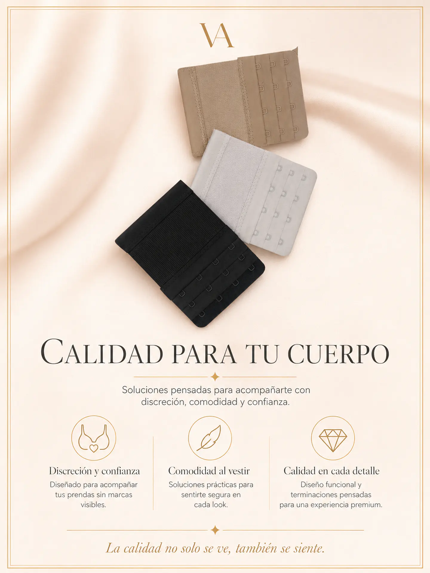 Pack X3 Extensores Para Sostén De Mujer (4 Broches) 5