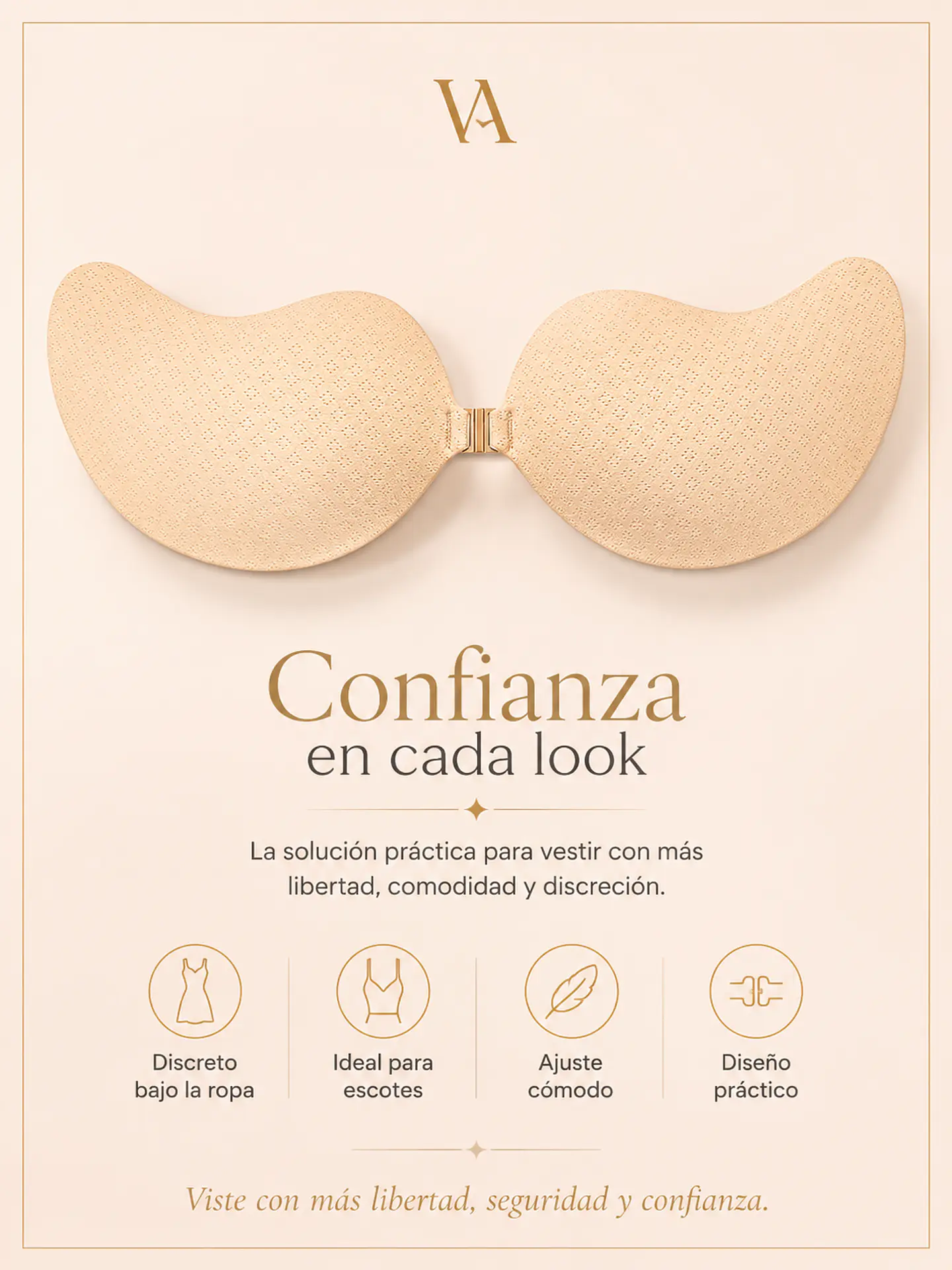 Sostén Kiss Bra Invisible Forma De Mariposa 8