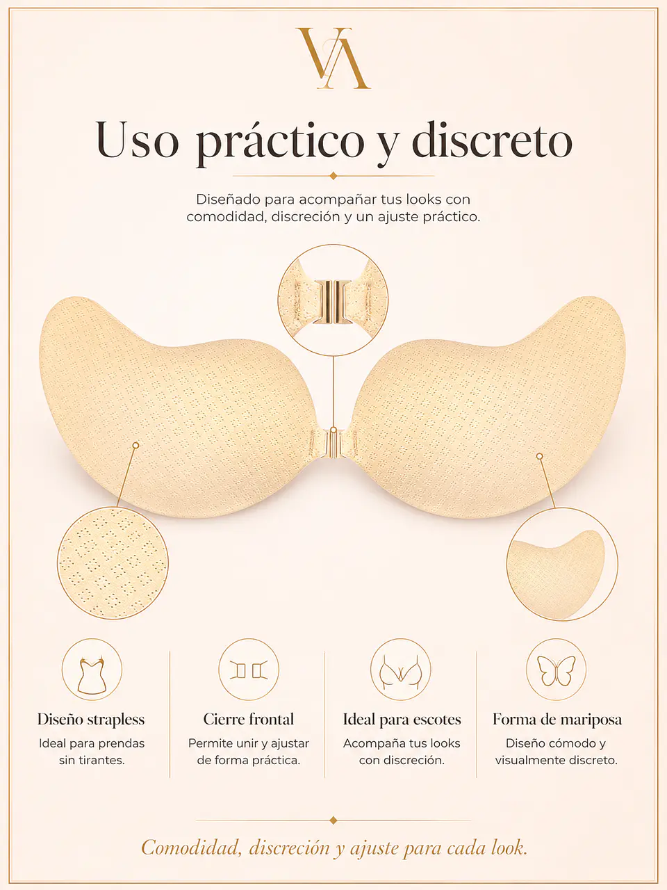 Sostén Kiss Bra Invisible Forma De Mariposa 9