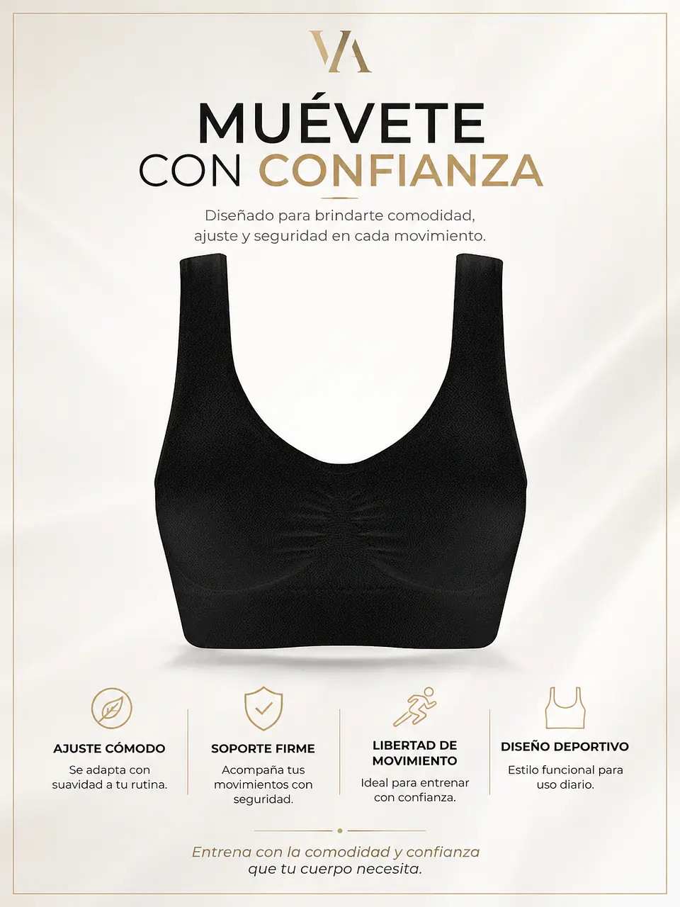 Sujetador Deportivo Con Almohadilla para Mujer 9