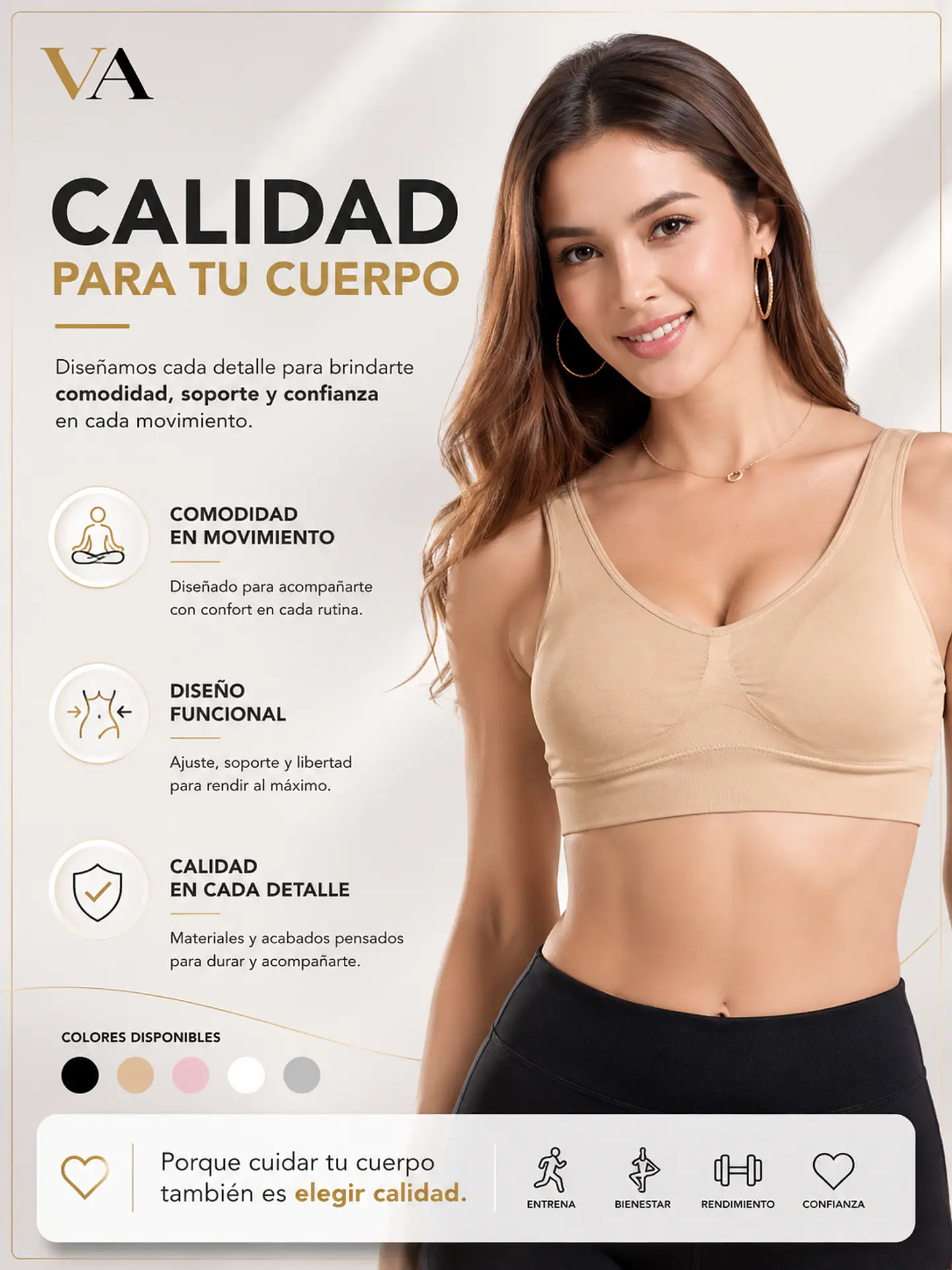 Sujetador Deportivo Con Almohadilla para Mujer 11