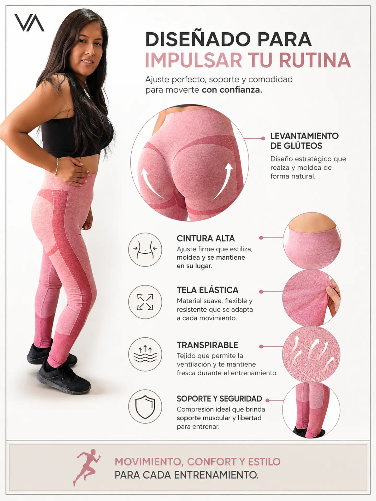 Leggings de Entrenamiento Con Levantamiento De Gluteo 13
