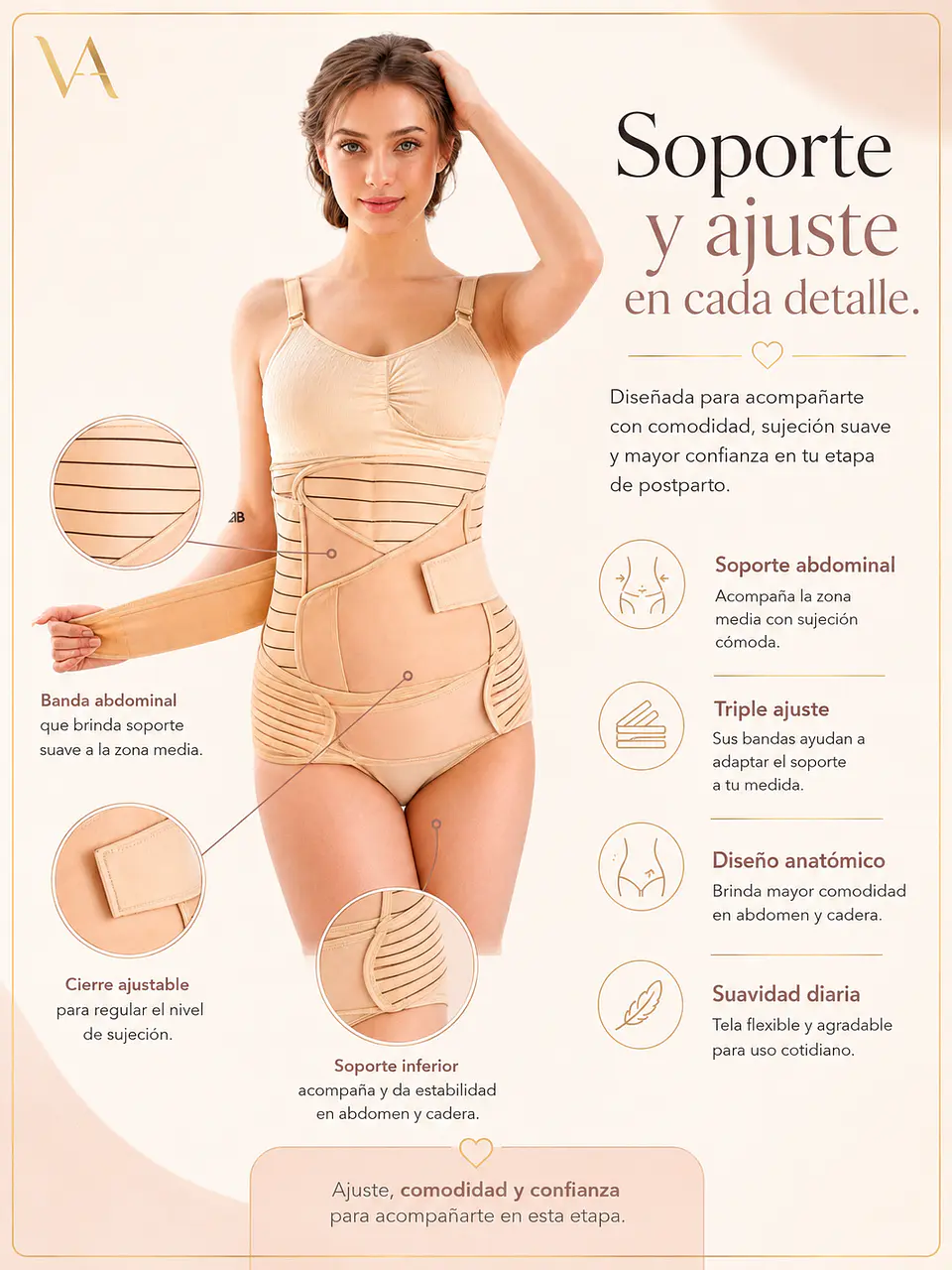 Faja Maternidad 3 En 1 Postparto 9