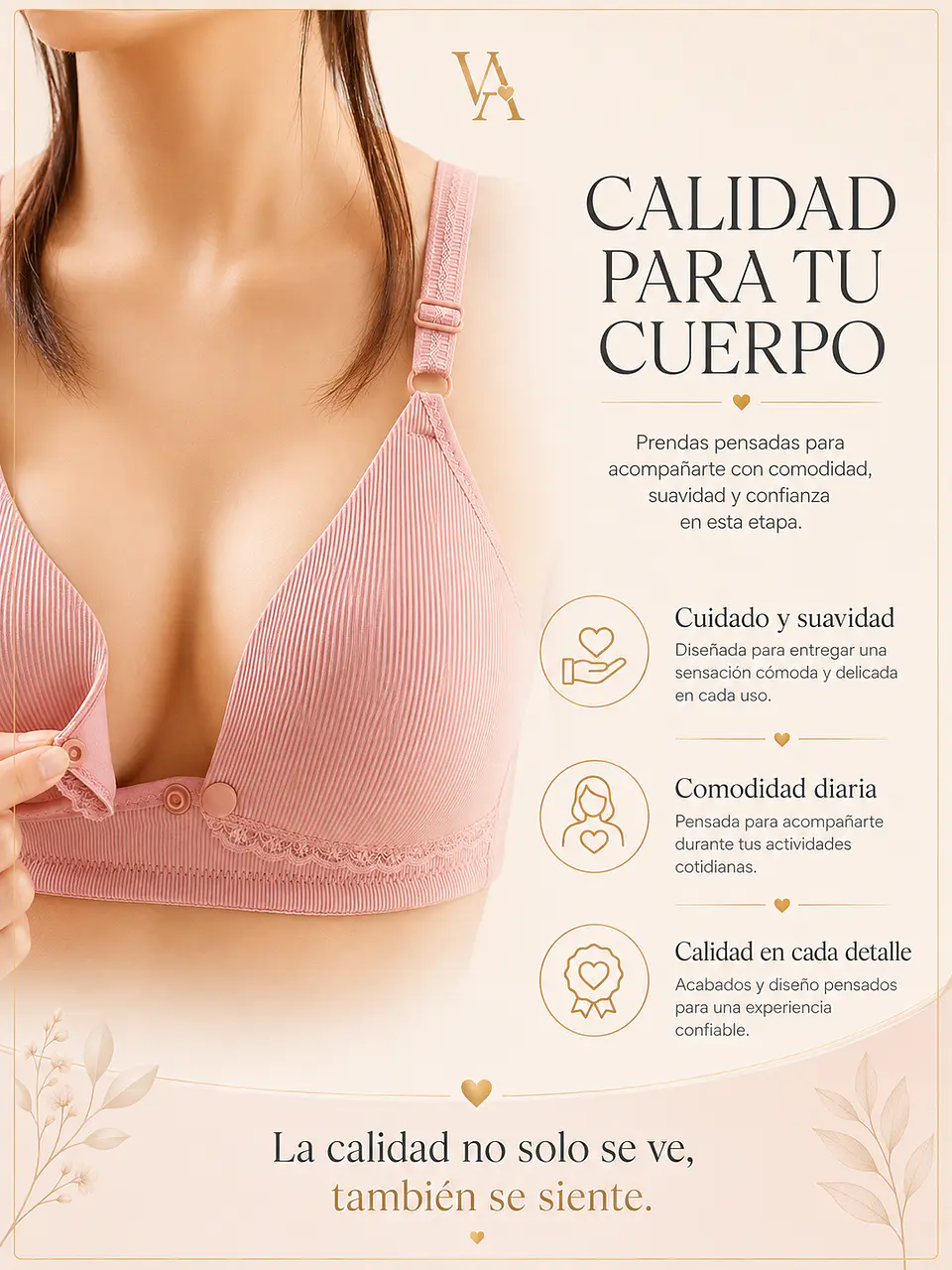 Pack de 3  Sostenes Maternal con Broches Delanteros 8