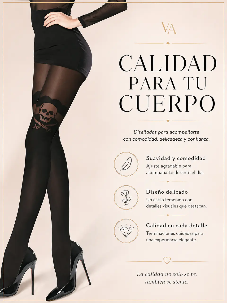 Panty Medias Completas Lisas Con Diseño 8
