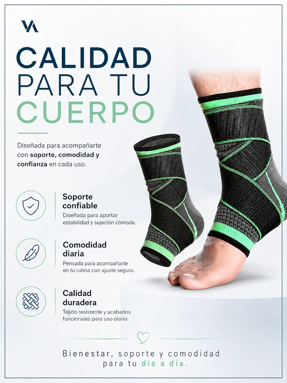 Tobillera Venda Elastica Ortopedica Compresión Dolor Tobillo 6