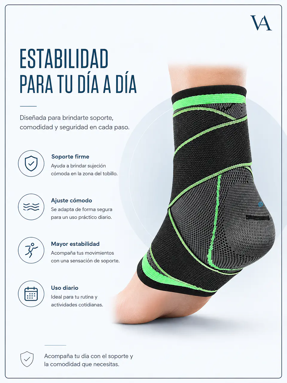 Tobillera Venda Elastica Ortopedica Compresión Dolor Tobillo 4