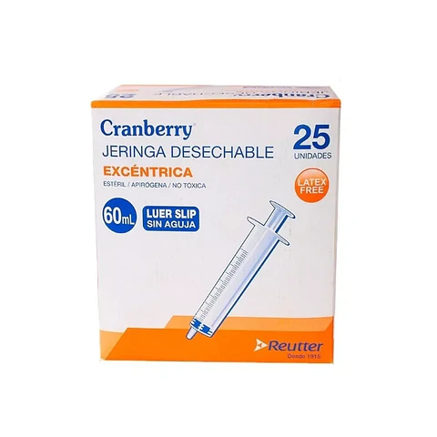 Jeringa Excentrica 60cc 25 Und - Cranberry