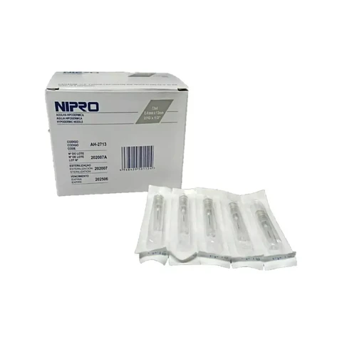 Aguja Hipodermica 27G x 1/2"  100 Und - Nipro