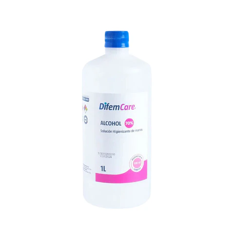 Alcohol Higienizante de Manos 70°  1 L - Difem