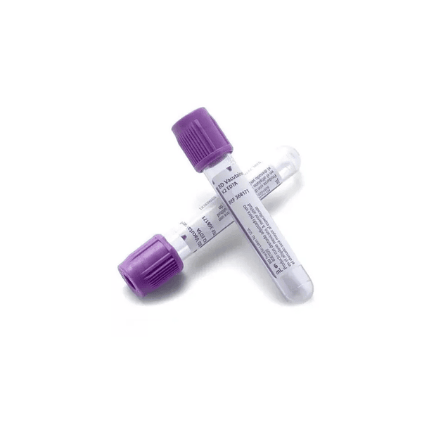 Tubo Tapa Lila 6ml Edta K2 13 x 100 mm.- Vacutainer