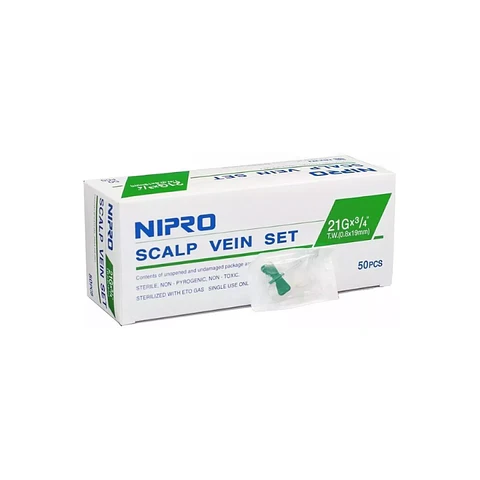 Aguja Mariposa Scalp Vein 21G x 3/4  50Unid -  Nipro