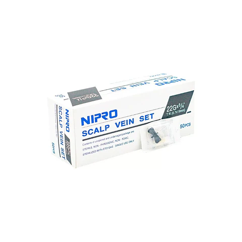 Aguja Mariposa Scalp Vein 22G x 3/4  50Unid -  Nipro