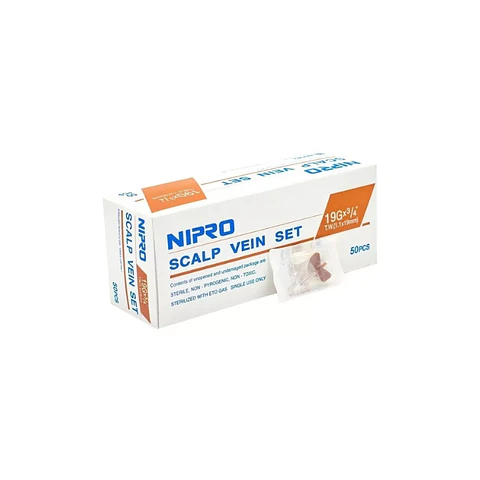 Aguja Mariposa Scalp Vein 19G x 3/4  50Unid -  Nipro