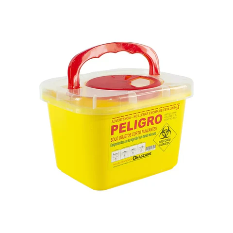 Caja Cortopunzante 5 Litros Amarilla - Nascare