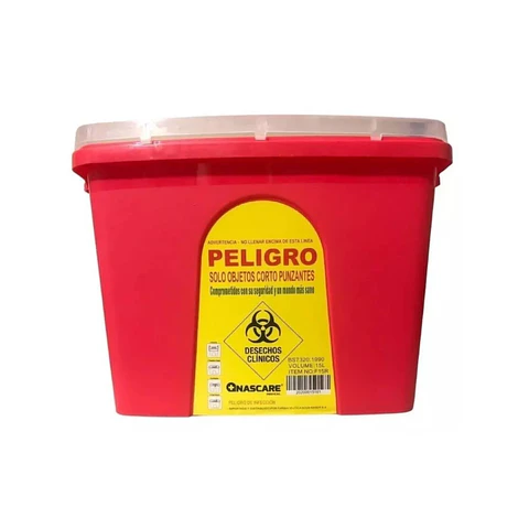 Caja Cortopunzante 15 Litros Roja - Nascare