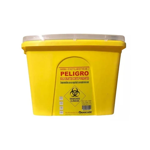 Caja Cortopunzante 15 Litros Amarilla - Nascare