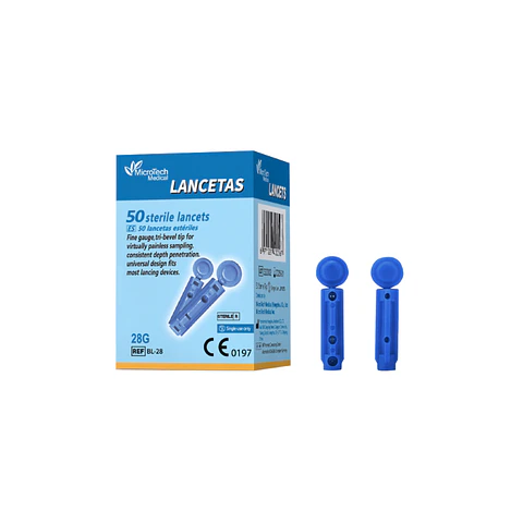 Lancetas Esteriles 28g Universal Caja 50 Unid - Microtech